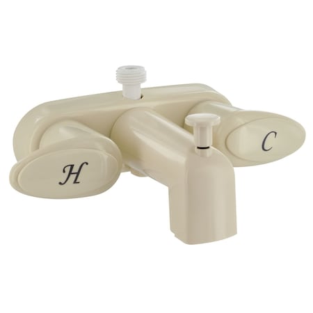 Valterra TUB/SHOWER FAUCET, 4IN, 2 LEVER, 1/4 TURN, PLASTIC, BISCUIT PF223161